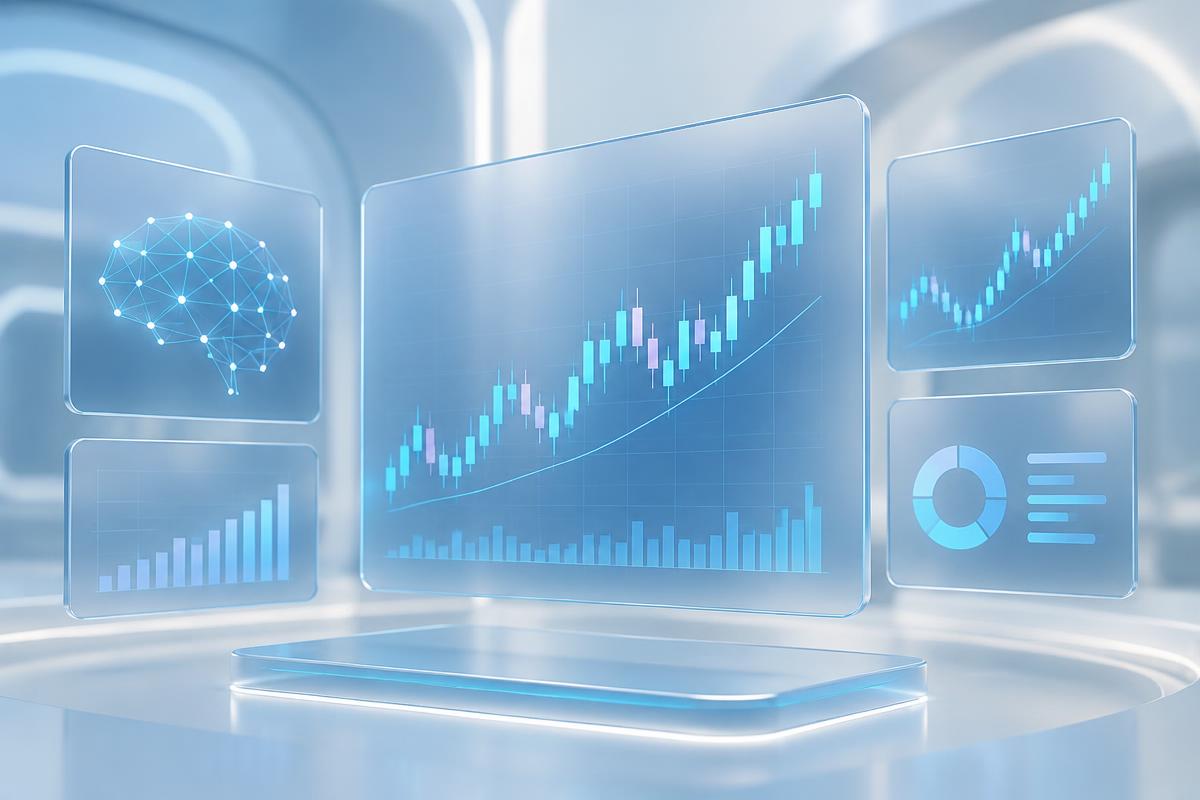 Syntex AI trading platform dashboard showing live candlestick charts and AI signal panels